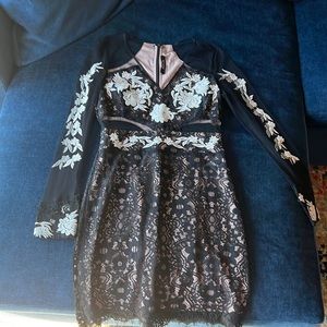 Mesh floral dress